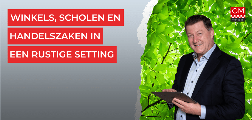 Winkels, scholen en handelszaken in een rustige setting